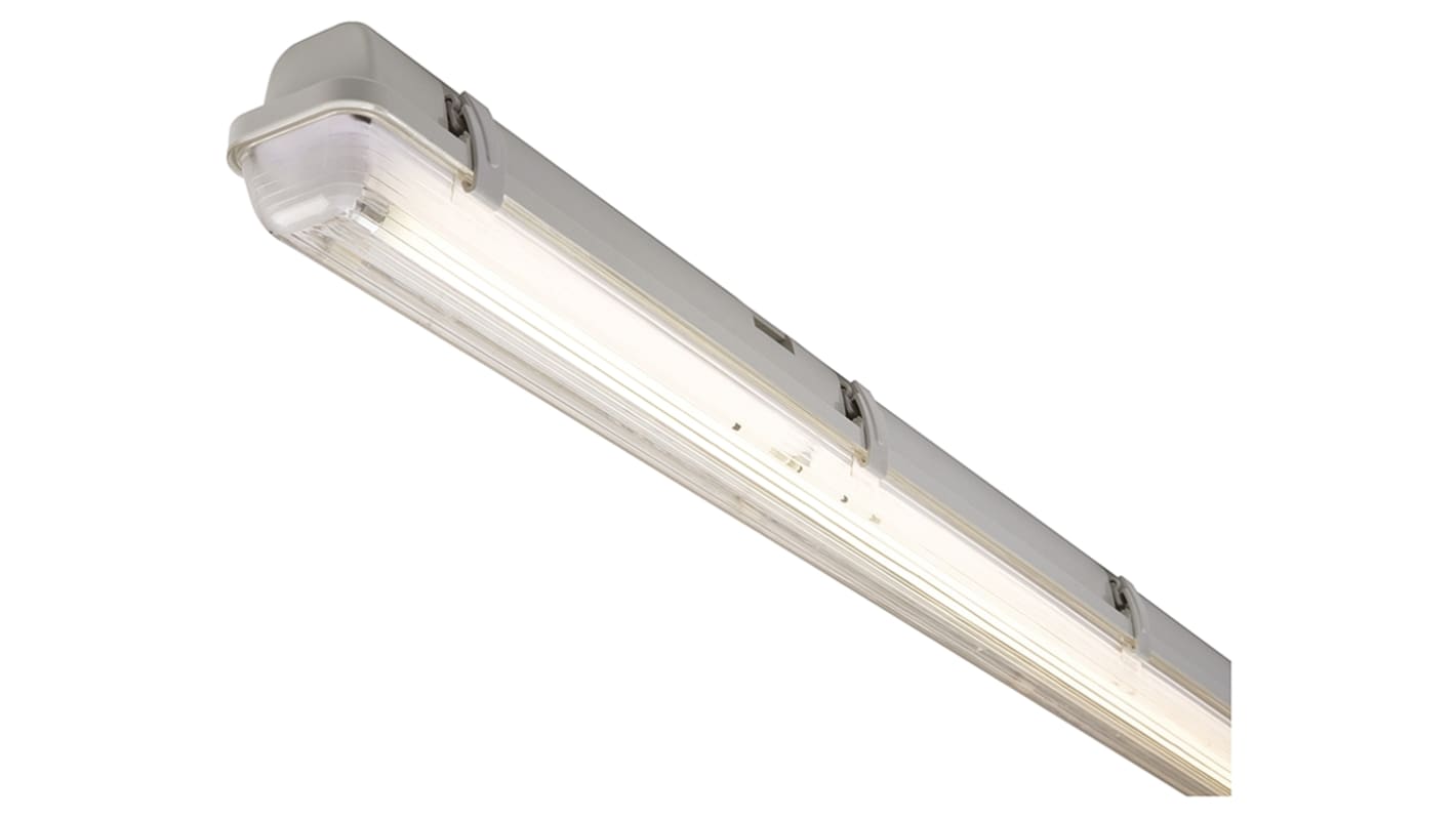 RS PRO 14 W Fluorescent Batten Light, 230 V Linear Single Batten, 1 Lamp, 610 mm Long, IP65