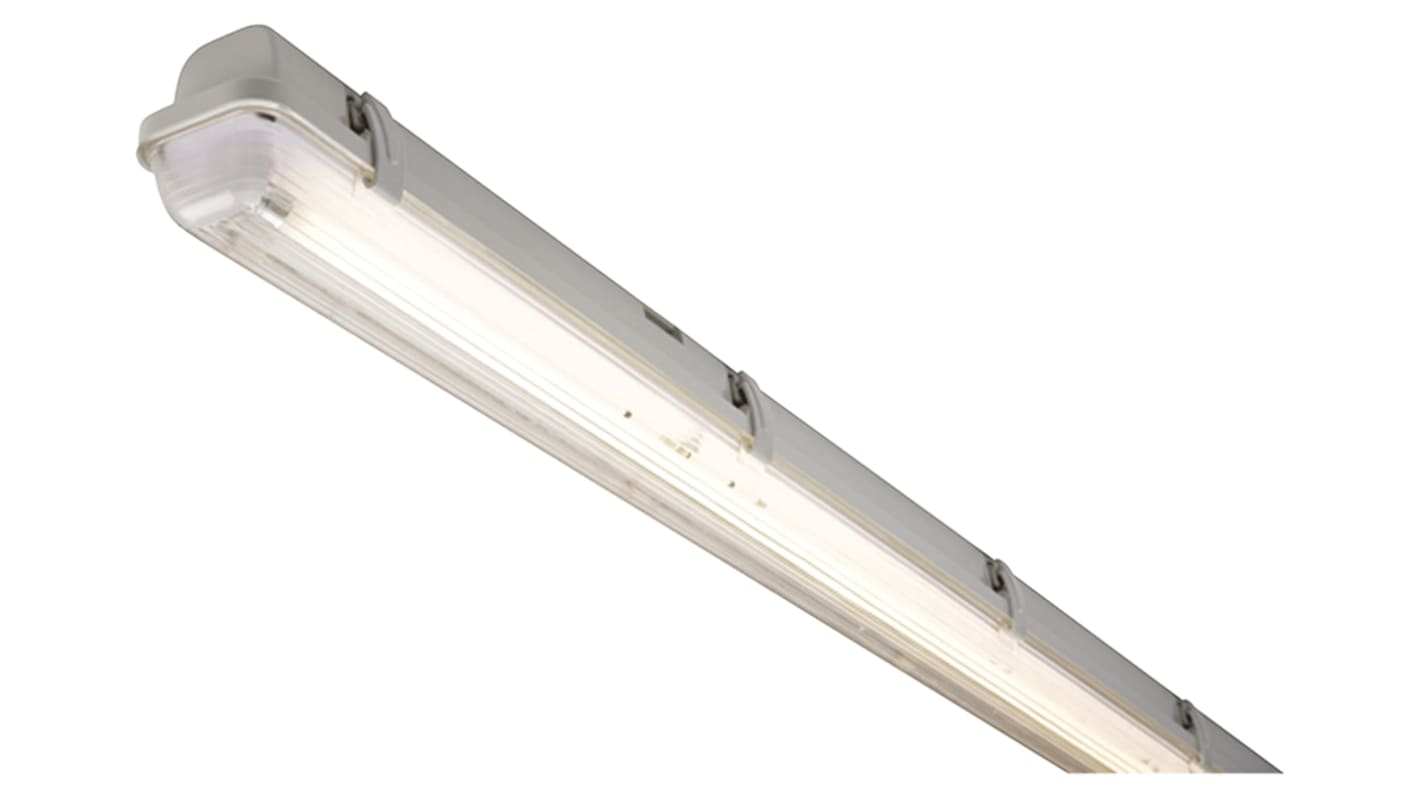RS PRO 28 W Fluorescent Batten Light, 230 V Linear, 1 Lamp, 1.21 m Long, IP65