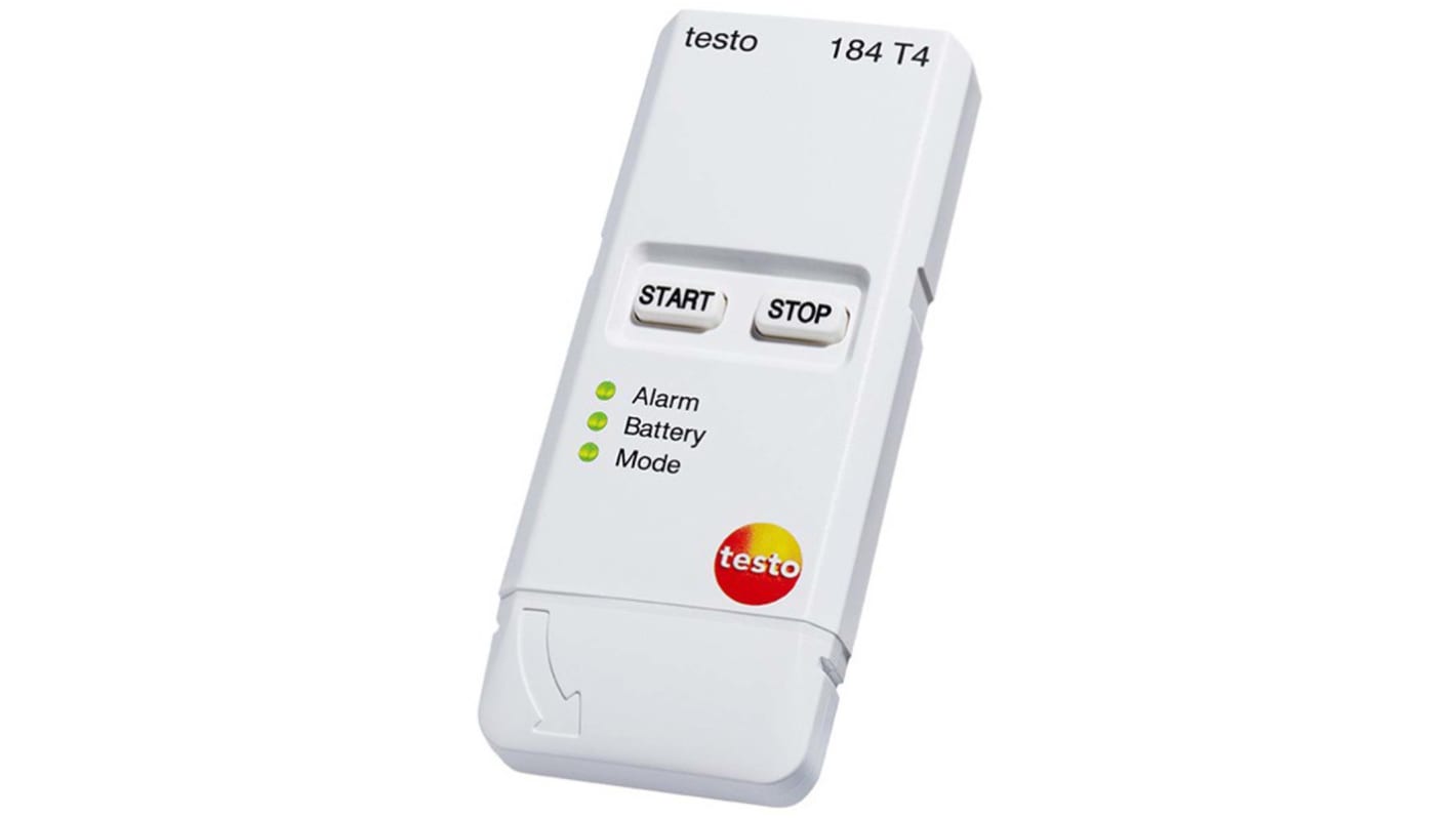 Testo 温度数据记录仪, 1输入, NFC、 USB接口, 184-T4
