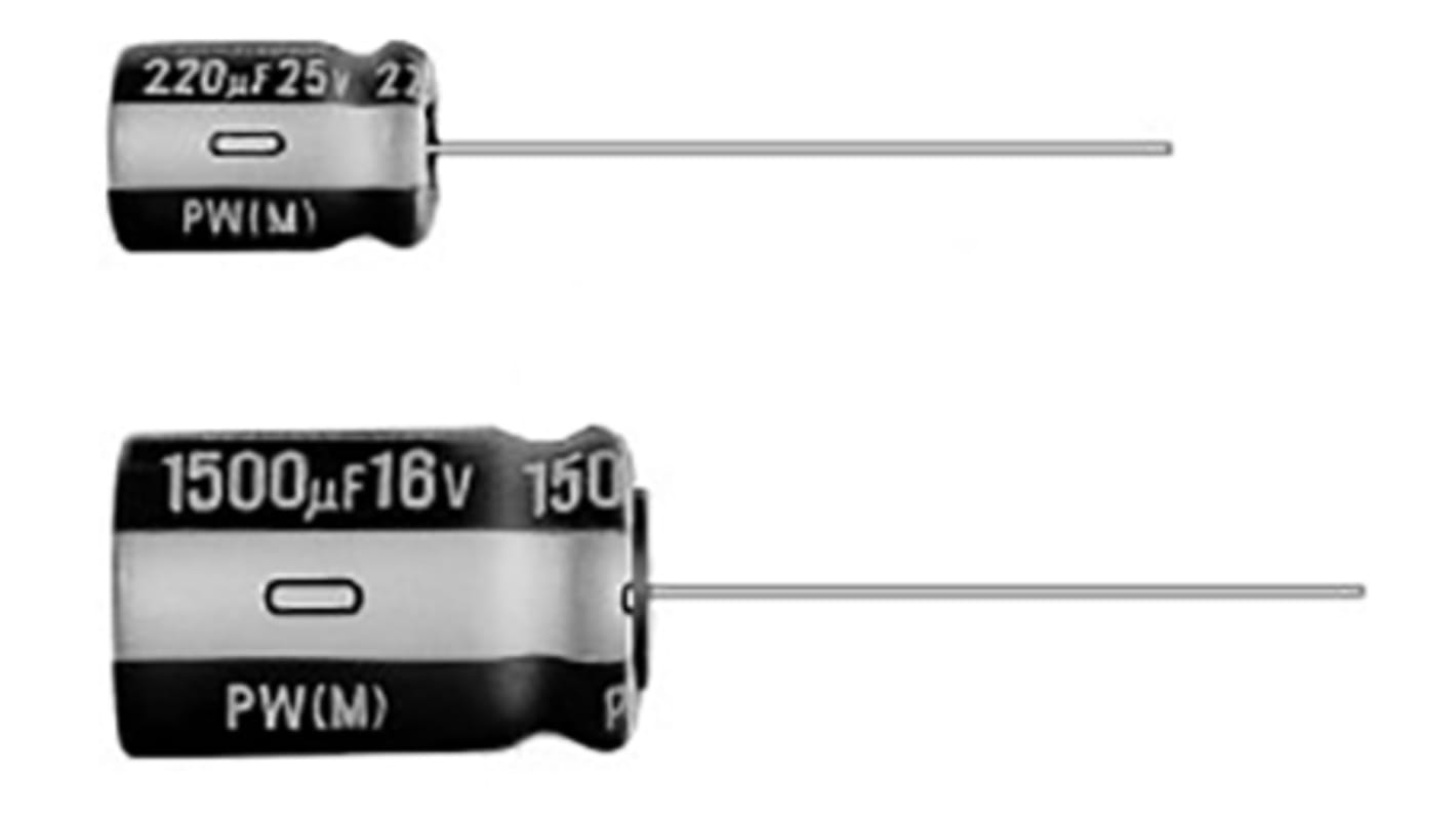 Nichicon 2200μF Aluminium Electrolytic Capacitor 35V dc, Radial, Through Hole - UPW1V222MHD6