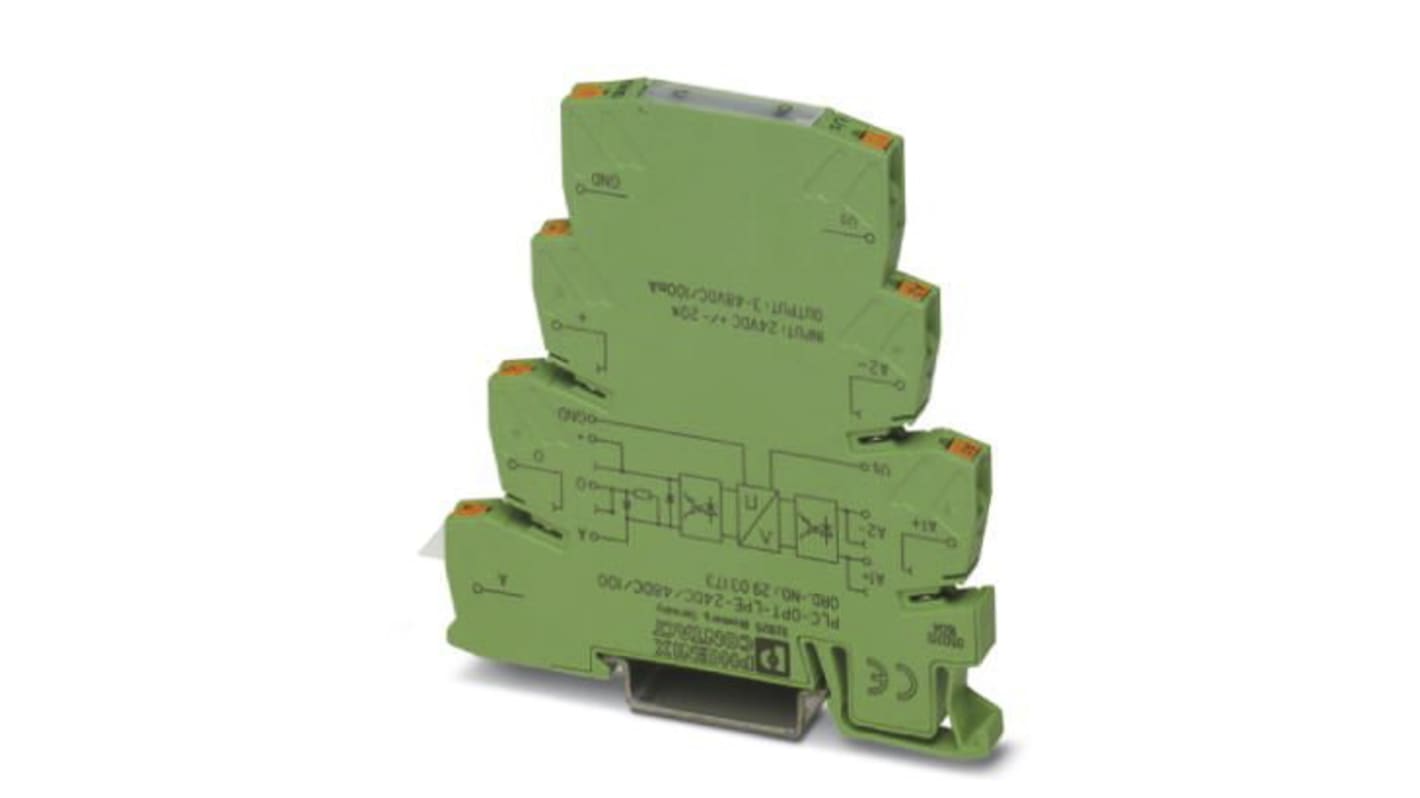 Phoenix Contact PLC-OPT-LPE-24DC/48DC/100 Series Solid State Interface Relay, DIN Rail Mount