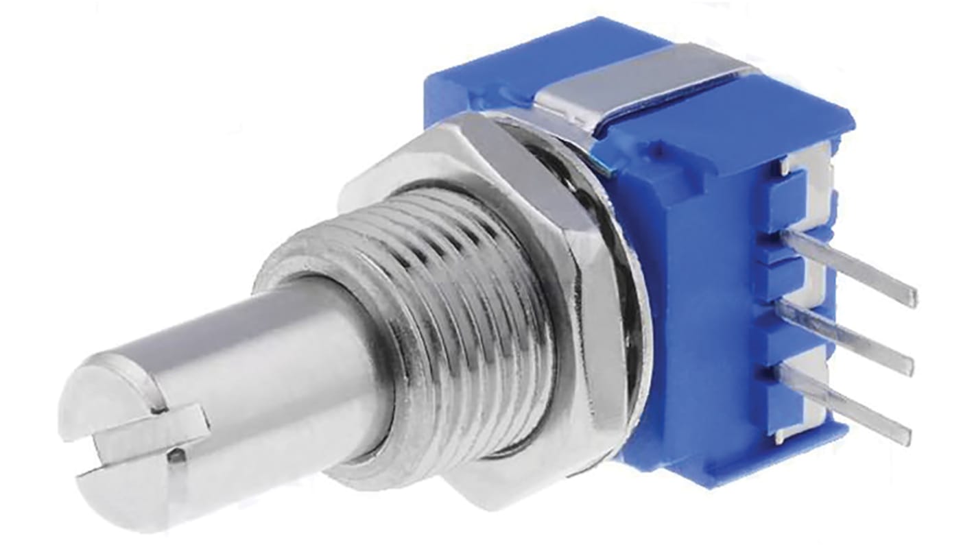 Bourns 51 5kΩ Rotary Potentiometer 1-Gang Bushing Mount, 51AAA-B24-A13L