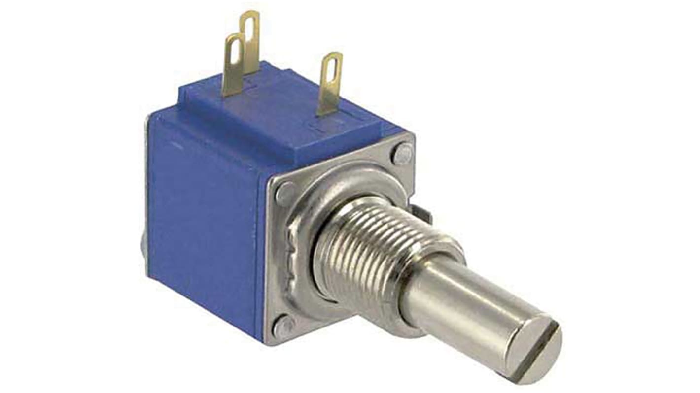Bourns 84 10kΩ Rotary Potentiometer 10-Turns 1-Gang Bushing Mount, 84A1A-B28-J15L