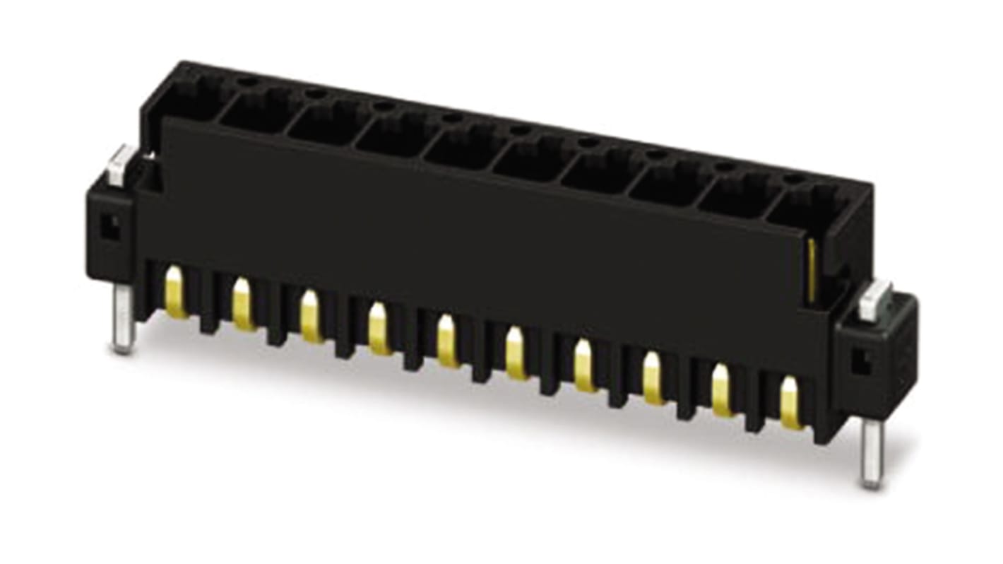 Phoenix Contact 2.54mm Pitch 10 Way Pluggable Terminal Block, Header, Solder Termination