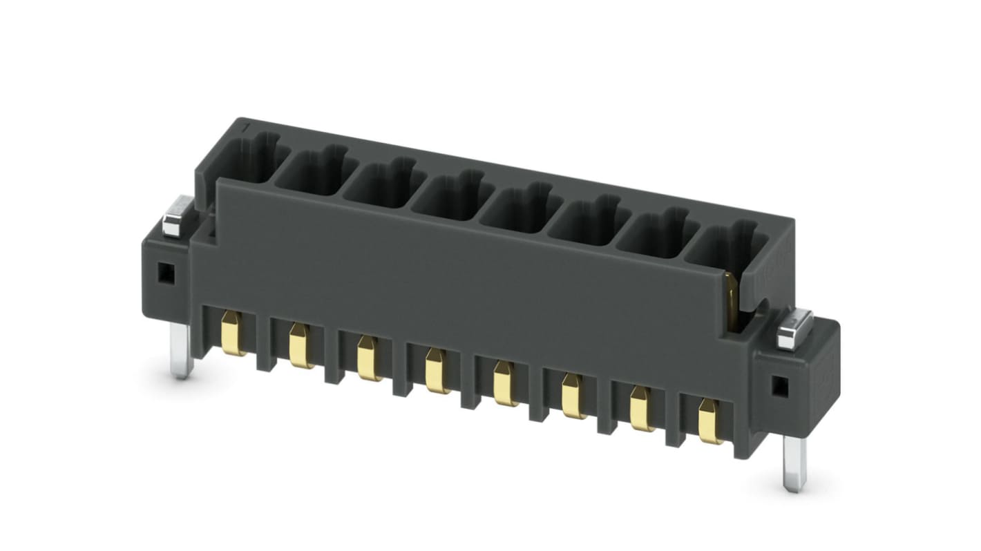 Phoenix Contact, 2.54mm Pitch, MCV 0.5/ 8-G-2.54 SMD R44, 8 Way, Pluggable Terminal Block, Header, Solder Termination,