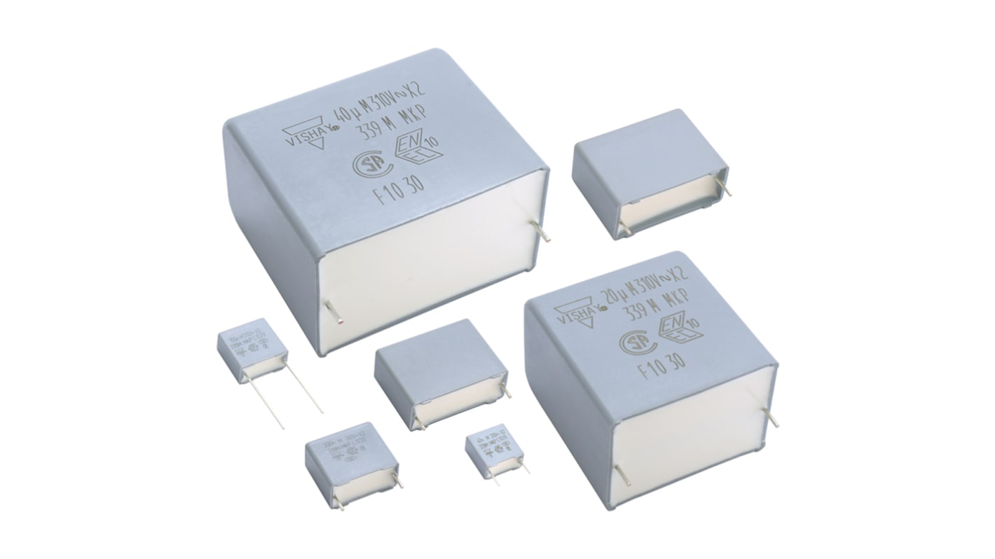 Vishay Single Layer Ceramic Capacitor (SLCC) 470nF 300V ac ±20% Polypropylene Film Dielectric, MKP338, Radial +105°C