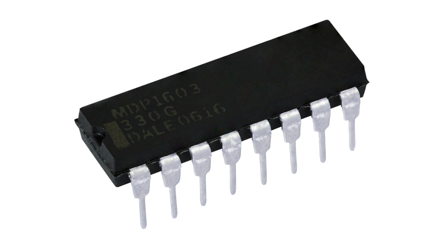 Vishay, MDP 10kΩ ±2% Isolated Resistor Array, 8 Resistors, 1.92W total, DIP, Through Hole