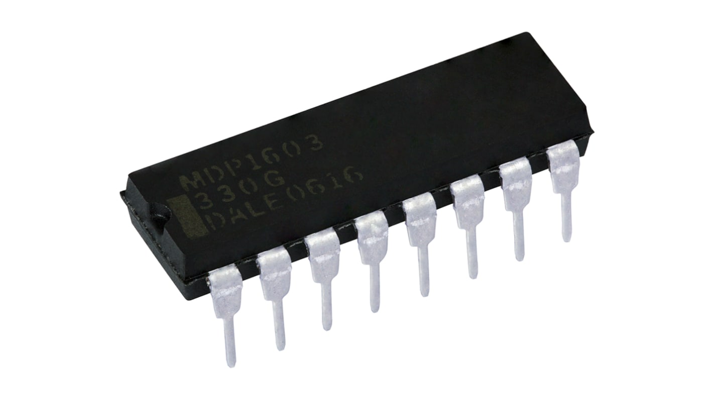 Vishay, MDP 1.8kΩ ±2% Isolated Resistor Array, 8 Resistors, 1.92W total, DIP, Through Hole