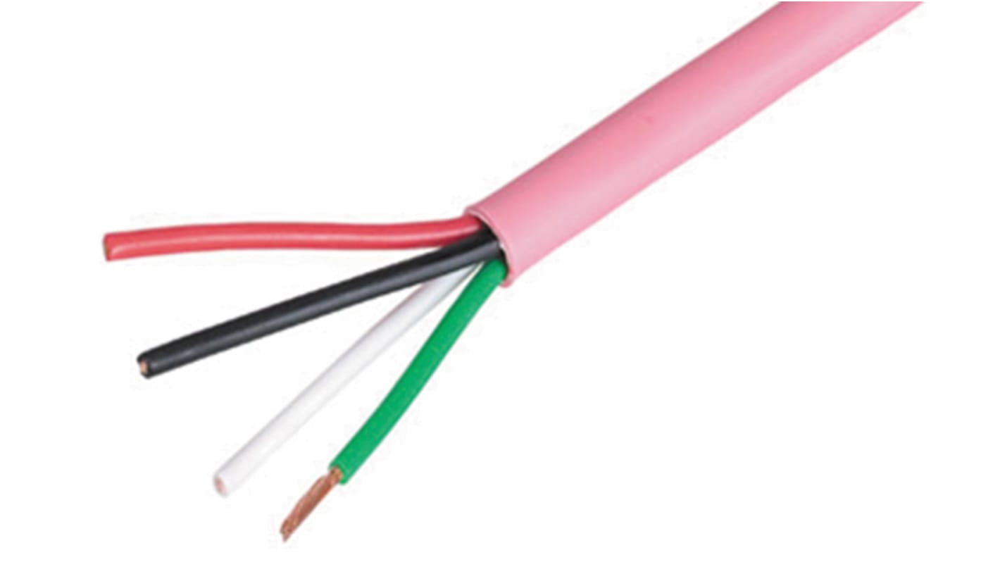 Cable Power 4 Core, 1.5 mm² CSA, 300m, Pink