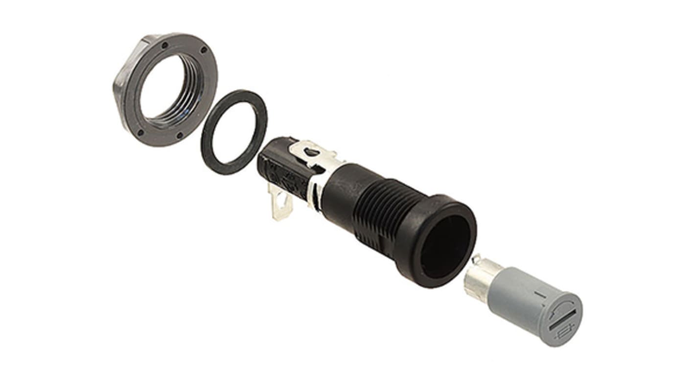 Eaton 20A Panel Mount Fuse Holder for 6.3 x 32mm Fuse, 1P, 250V ac