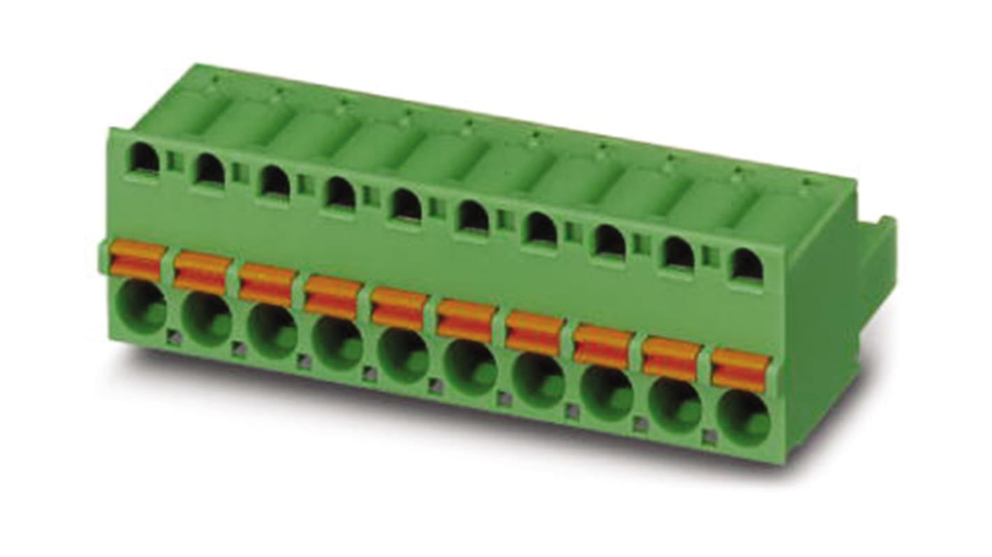 Phoenix Contact 5.08mm Pitch 19 Way Pluggable Terminal Block, Plug, Spring Cage Termination