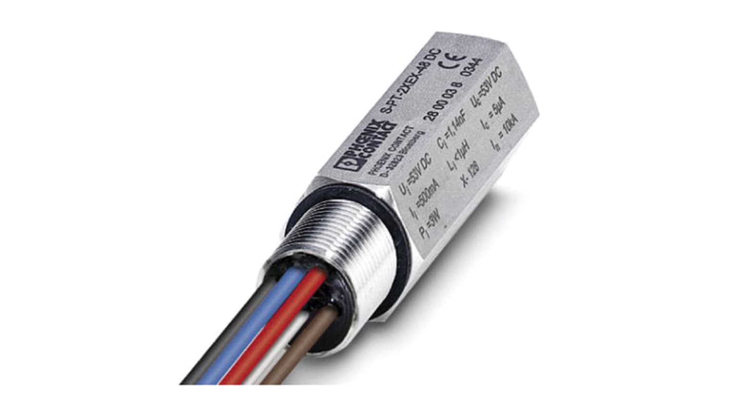 Phoenix Contact, S-PT-2XEX-48DC Surge Protection Device 37 V ac, 53 V dc Maximum Voltage Rating 20kA Maximum Surge