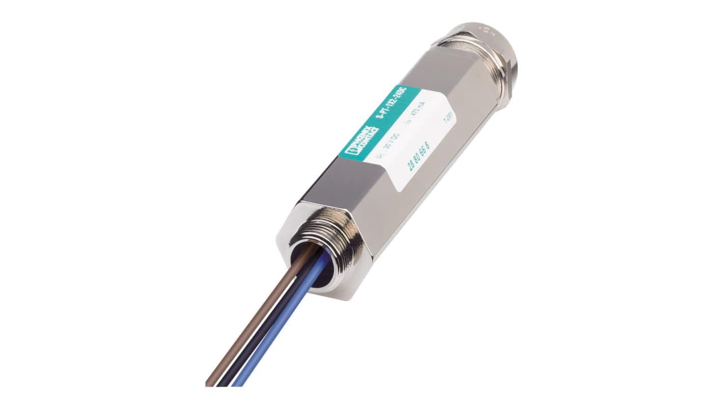Phoenix Contact, S-PT-1X2-24DC Surge Protection Device 28 V ac, 40 V dc Maximum Voltage Rating 20kA Maximum Surge