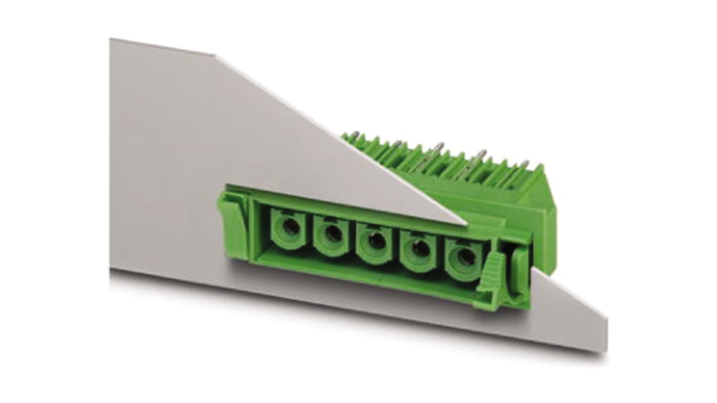 Phoenix Contact, 10.16mm Pitch, COMBICON Power, 4 Way, , Pluggable Terminal Block, Feed Through Inverted Header, Panel