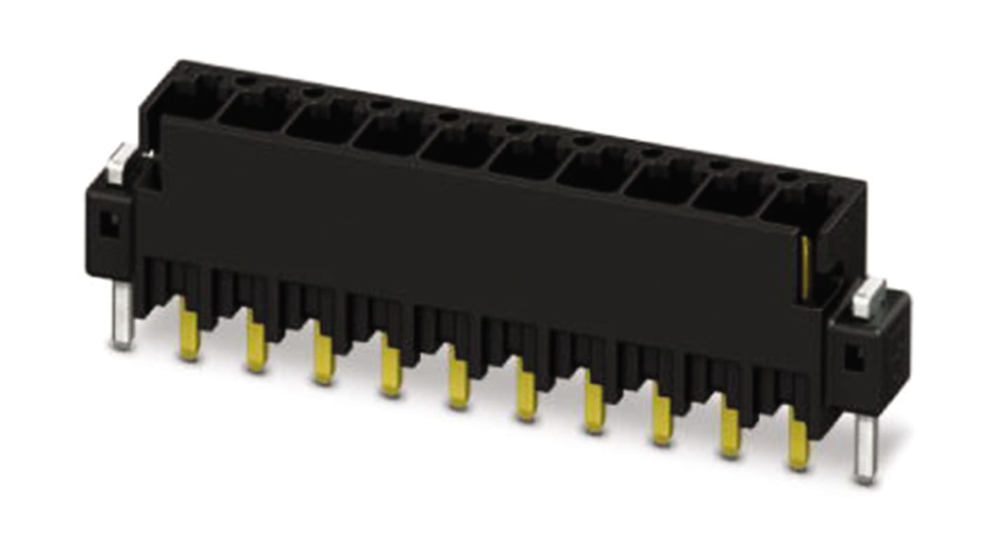 Phoenix Contact, 2.54mm Pitch, MCV 0.5/ 7-G-2.54 P20THRR44C1, 7 Way, Pluggable Terminal Block, Header, Solder