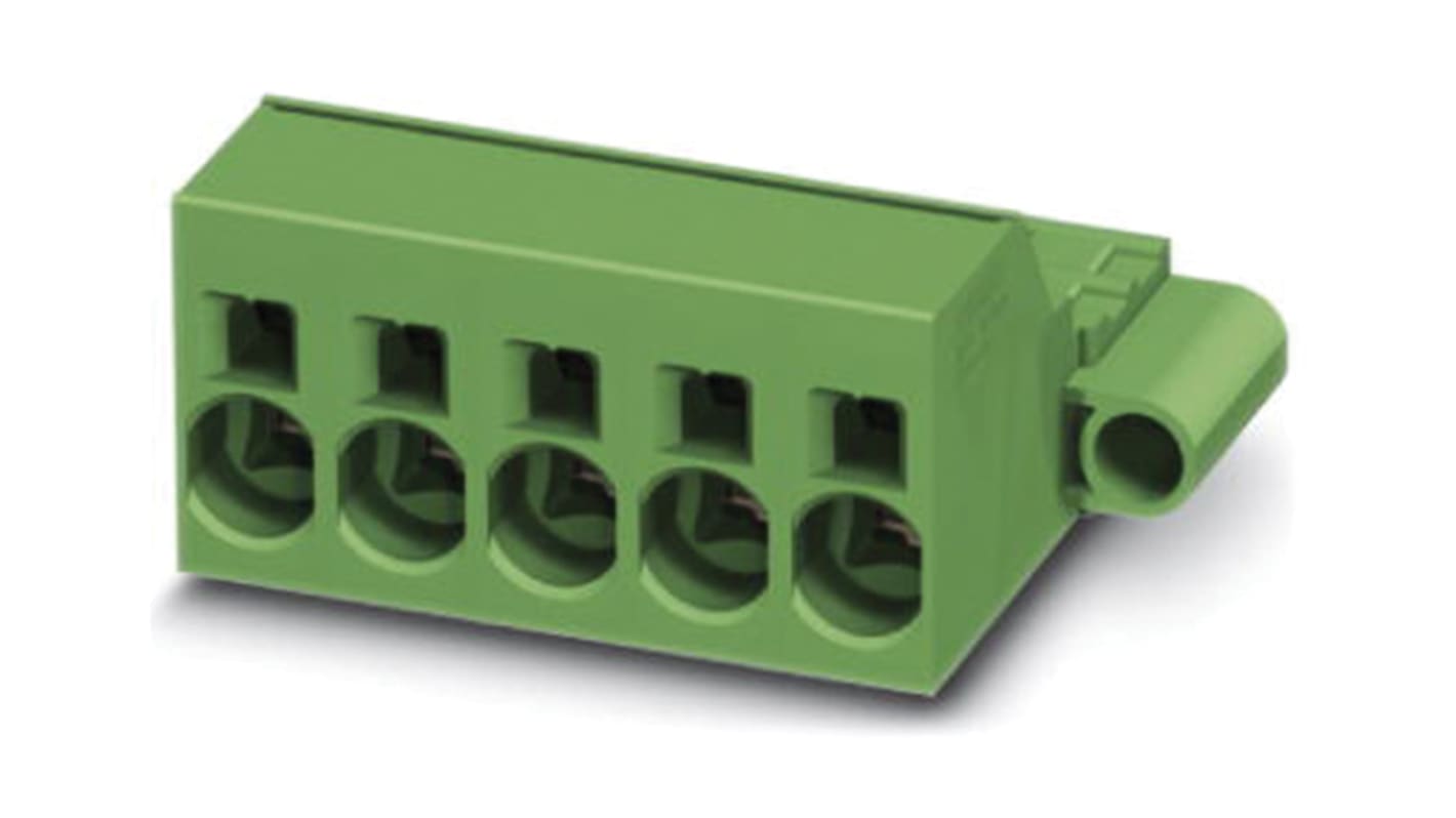 Phoenix Contact 10.16mm Pitch 3 Way Pluggable Terminal Block, Inverted Plug, Cable Mount, Spring Cage Termination