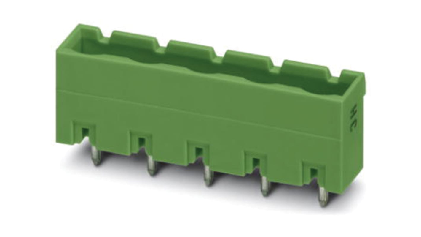 Phoenix Contact, 7.62mm Pitch, GMSTBVA 2.5 HC/ 7-G-7.62, 7 Way, , Pluggable Terminal Block, Header, Through Hole,