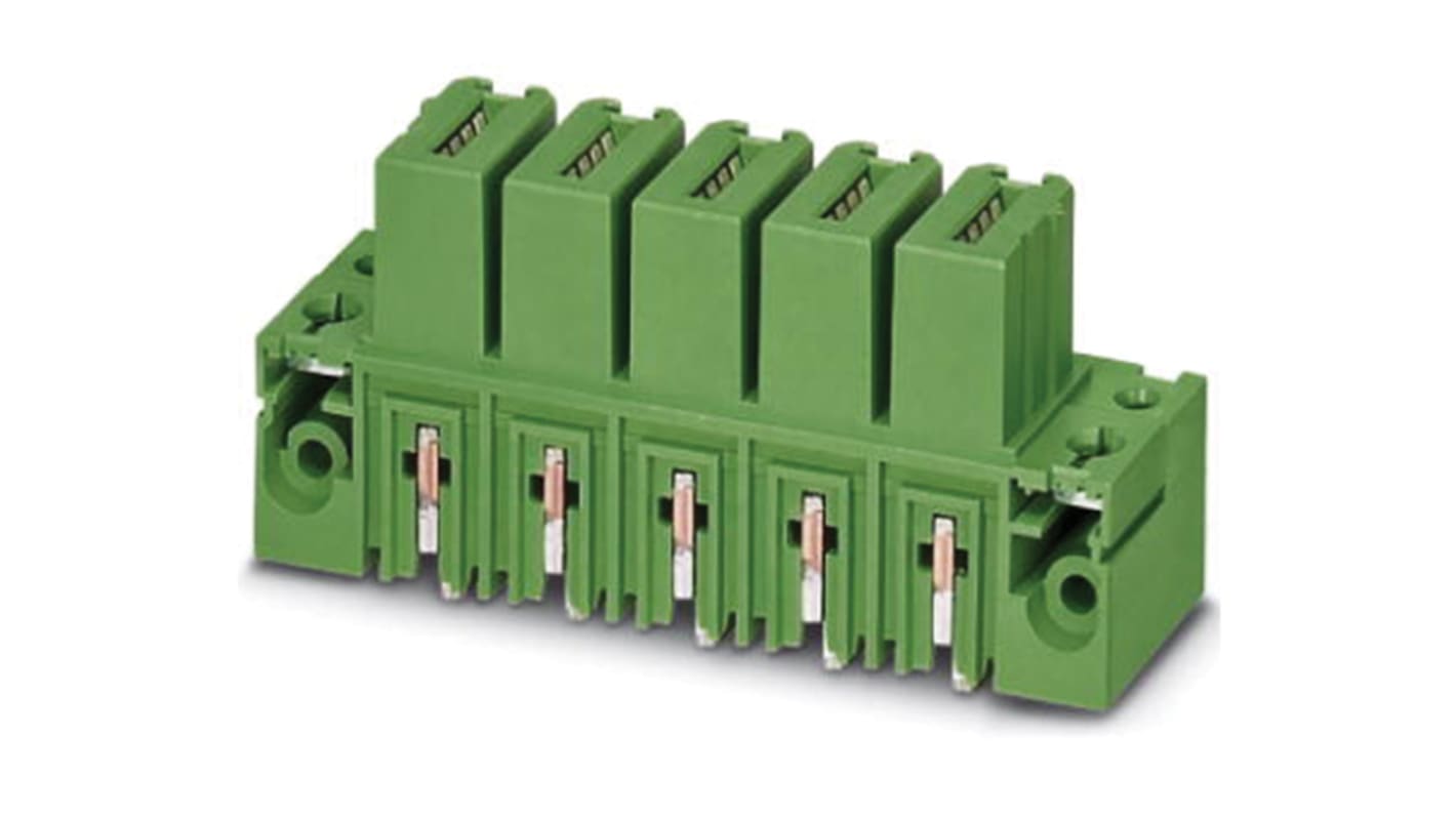 Phoenix Contact 15.0mm Pitch 3 Way Pluggable Terminal Block, Inverted Header, Through Hole, Solder Termination