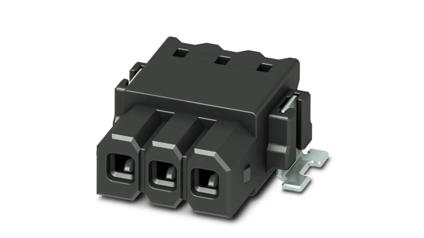 Phoenix Contact, 2.5mm Pitch, COMBICON Compact, 3 Way, Pluggable Terminal Block, Header, Solder Termination, 1810722
