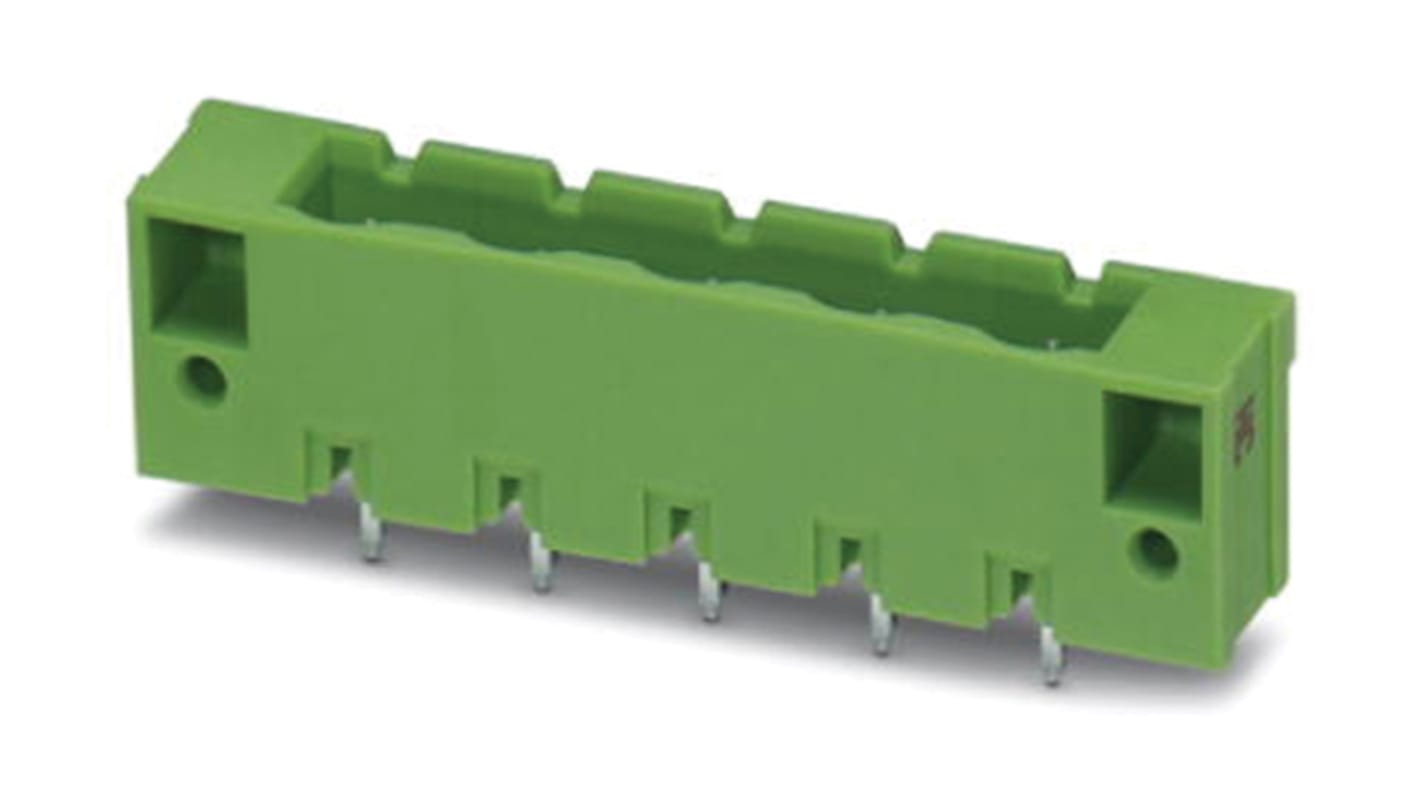 Phoenix Contact 7.62mm Pitch 2 Way Pluggable Terminal Block, Header, Through Hole, Solder Termination