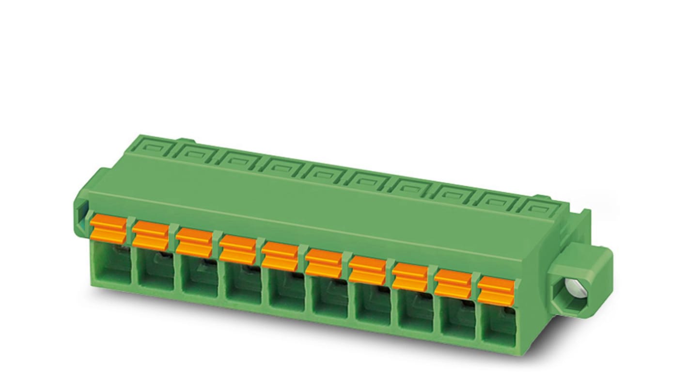 Phoenix Contact, 5mm Pitch, FKCN 2.5/ 5-STF, 5 Way, Pluggable Terminal Block, Plug, Spring Cage Termination, 1732991