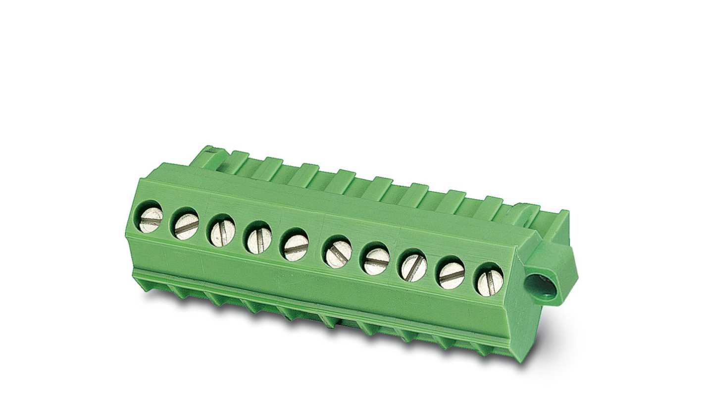 Phoenix Contact, 5mm Pitch, SMSTB 2.5/ 6-STF, 6 Way, Pluggable Terminal Block, Plug, Screw Termination, 1970919