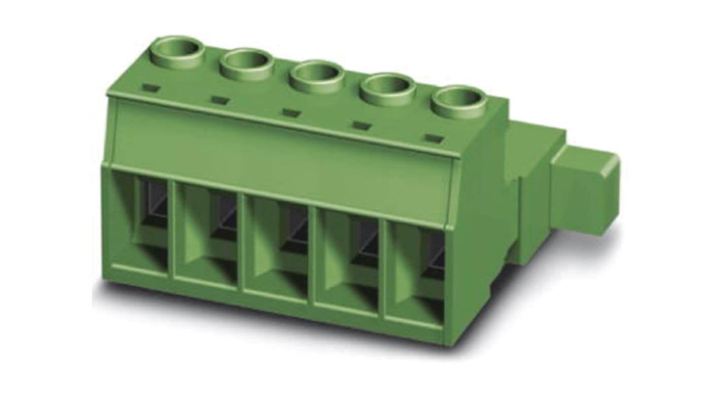 Phoenix Contact IPC 16/ 3-STGF-10.16 Series Pluggable Terminal Block, 3-Contact, 10.16mm Pitch, Screw Termination