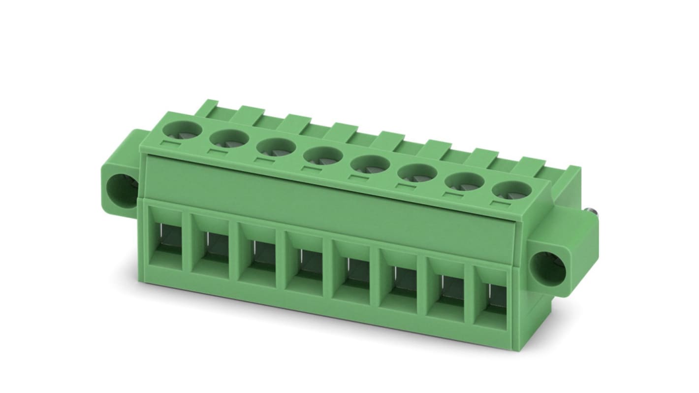 Phoenix Contact, 5mm Pitch, MSTBT 2.5/8-STF, 8 Way, Pluggable Terminal Block, Plug, Screw Termination, 1919776
