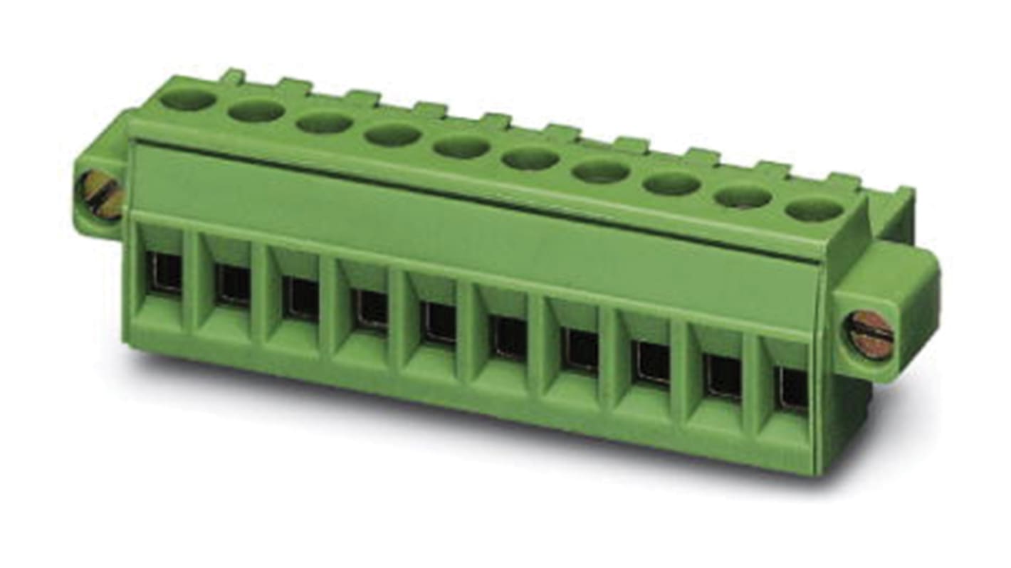 Phoenix Contact 5mm Pitch 16 Way Pluggable Terminal Block, Plug, Screw Termination