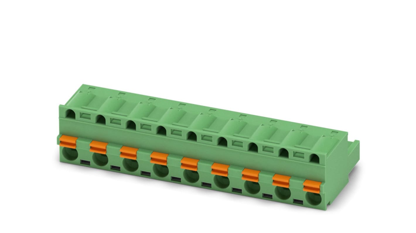 Phoenix Contact, 7.62mm Pitch, GFKC 2.5/ 9-ST-7.62, 9 Way, , Pluggable Terminal Block, Plug, Cable Mount, Spring Cage