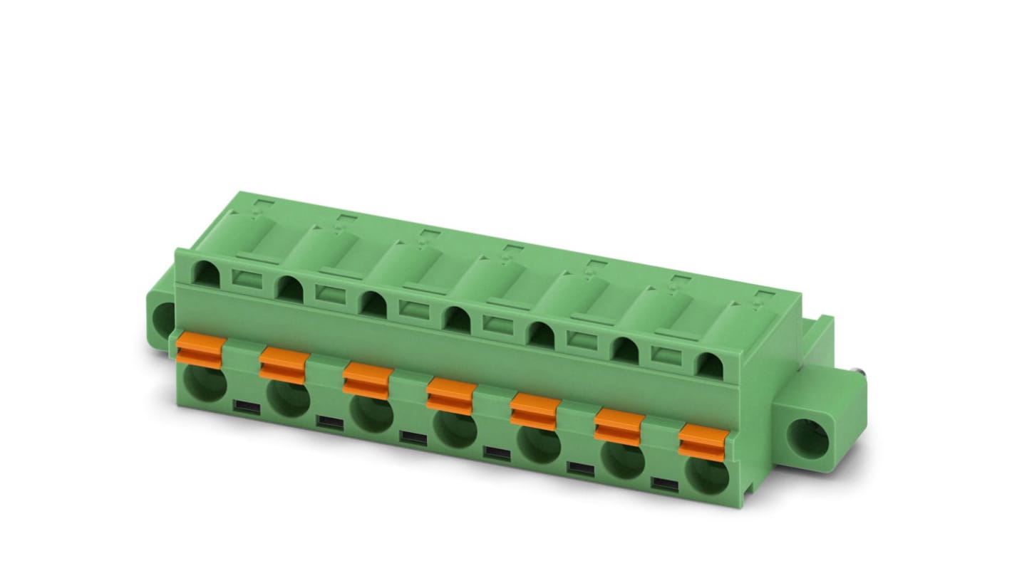Phoenix Contact, 7.62mm Pitch, GFKC 2.5/ 7-STF-7.62, 7 Way, , Pluggable Terminal Block, Plug, Cable Mount, Spring Cage