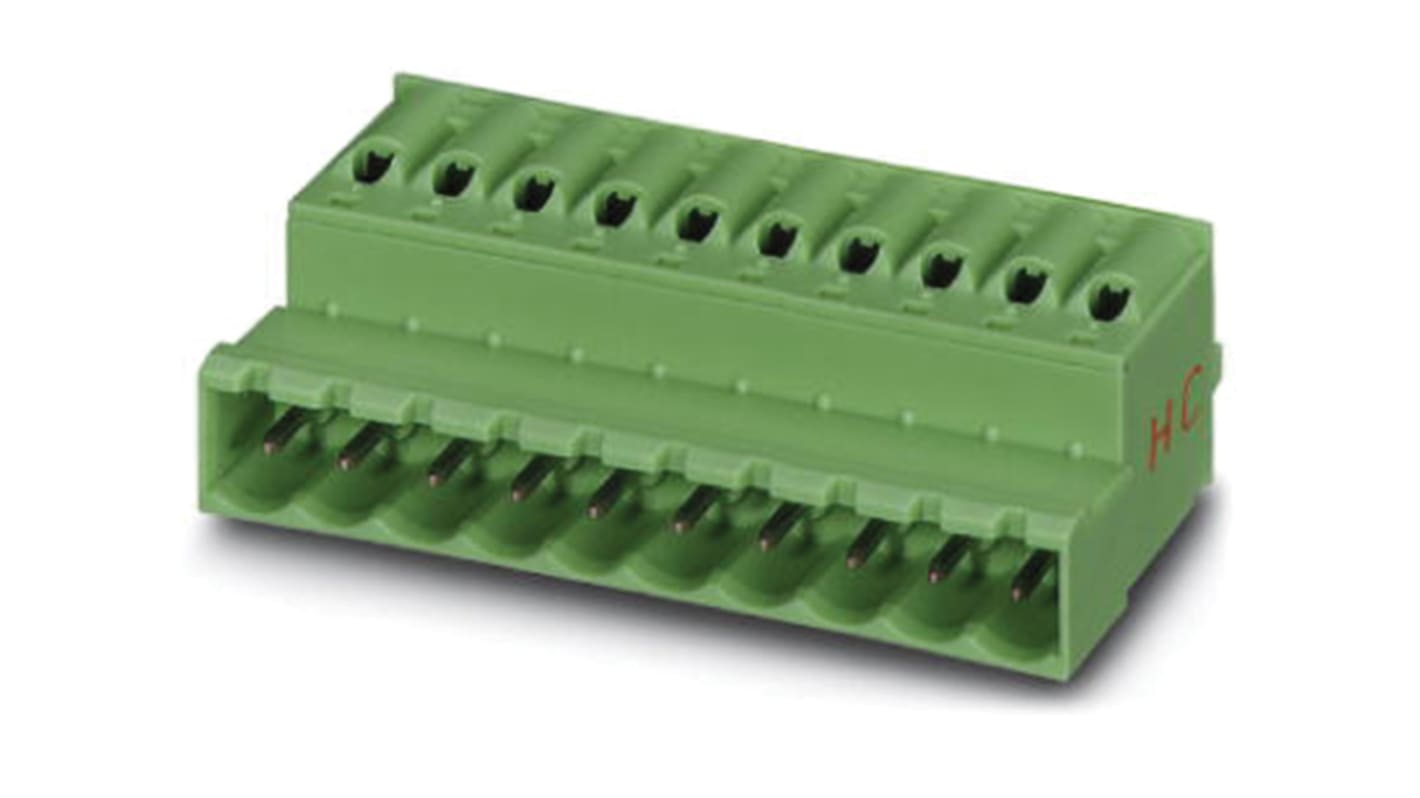 Phoenix Contact 5.08mm Pitch 12 Way Pluggable Terminal Block, Inverted Plug, Cable Mount, Spring Cage Termination