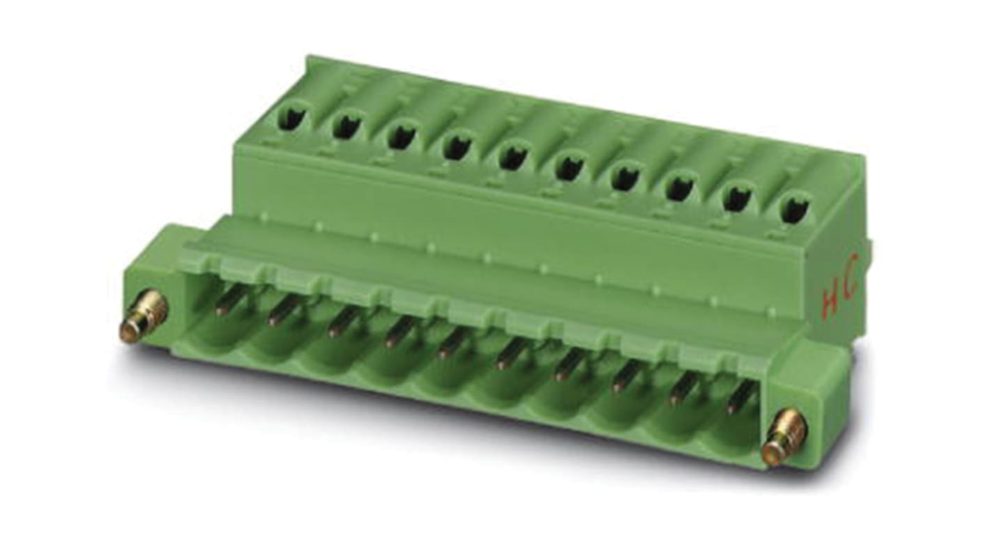 Phoenix Contact, 5.08mm Pitch, FKIC 2.5 HC/ 9-STF-5.08, 9 Way, , Pluggable Terminal Block, Inverted Plug, Cable Mount,