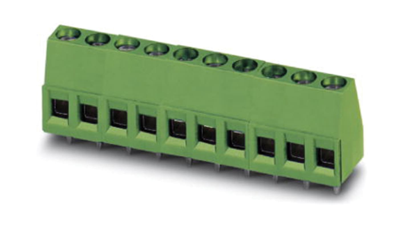 Phoenix Contact MKDS 1.5/16 Series PCB Terminal Block, 16-Contact, 5mm Pitch, Through Hole Mount, Screw Termination