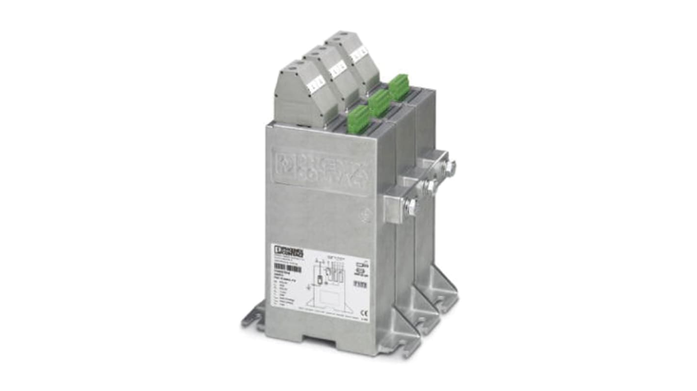 Phoenix Contact, PWT 100-800AC-FM Lightning / Surge Arrester 30 V dc, 800 V ac Maximum Voltage Rating 100kA Maximum