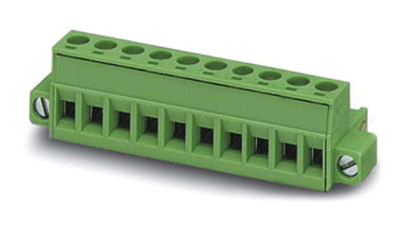 Phoenix Contact, 5mm Pitch, MSTB 2.5 HC/ 7-STF, 7 Way, Pluggable Terminal Block, Plug, Screw Termination, 1912126