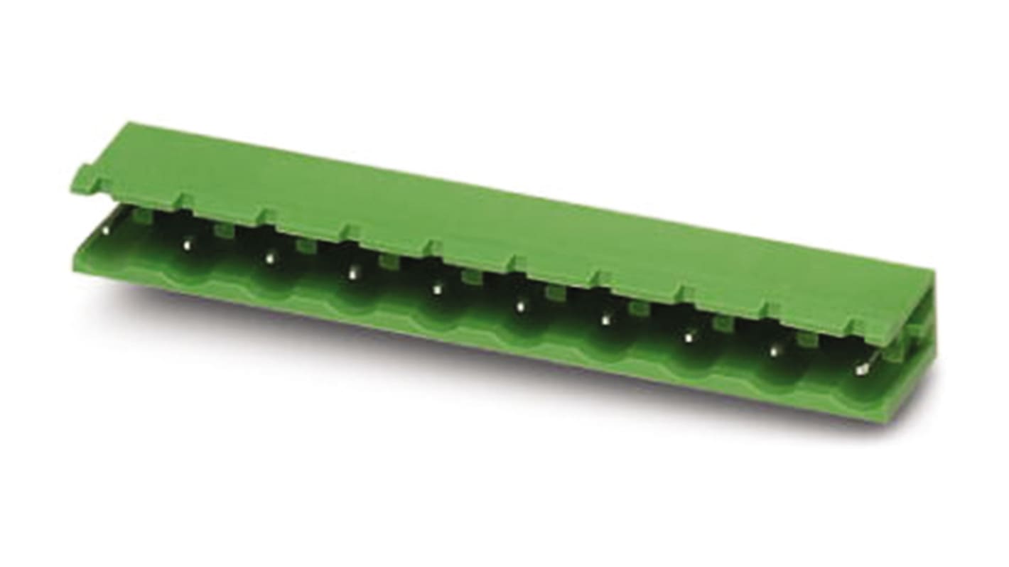 Phoenix Contact 7.5mm Pitch 2 Way Right Angle Pluggable Terminal Block, Header, Through Hole, Solder Termination