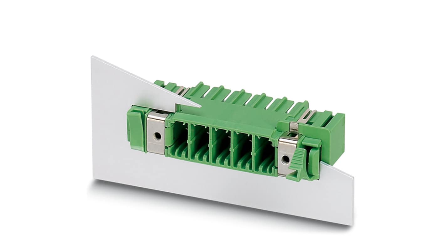 Phoenix Contact, 7.62mm Pitch, DFK-PC 5/11-GF-7.62, 11 Way, Right Angle, Pluggable Terminal Block, Feed Through Header,