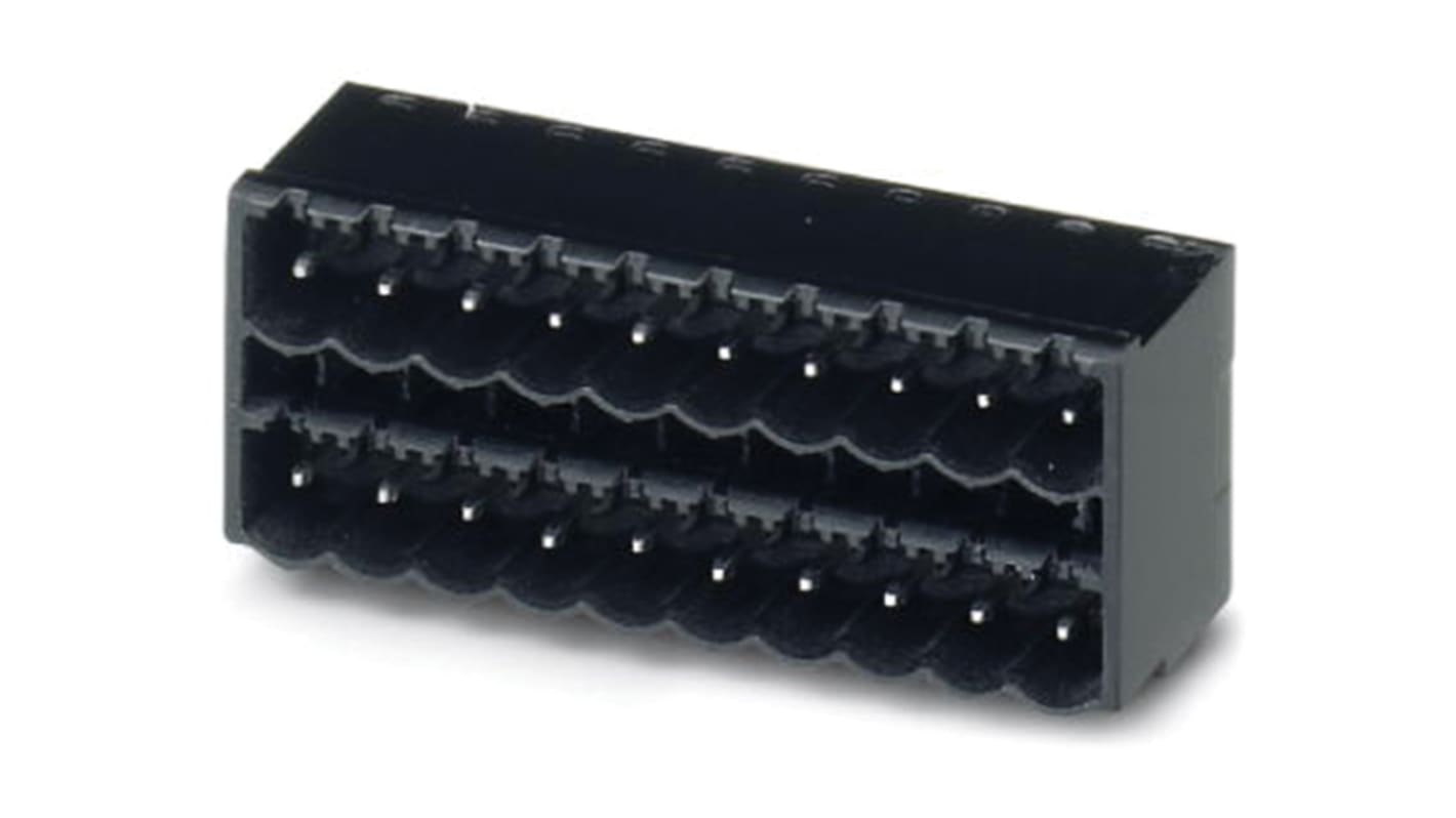 Phoenix Contact 5.0mm Pitch 16 Way Right Angle Pluggable Terminal Block, Header, Through Hole, Solder Termination