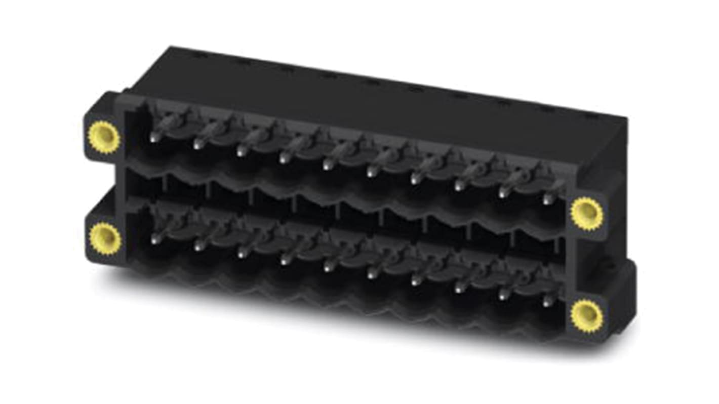 Phoenix Contact, 5.0mm Pitch, CCDN 2.5/12-G1F P26 THR, 12 Way, Right Angle, Pluggable Terminal Block, Header, Through