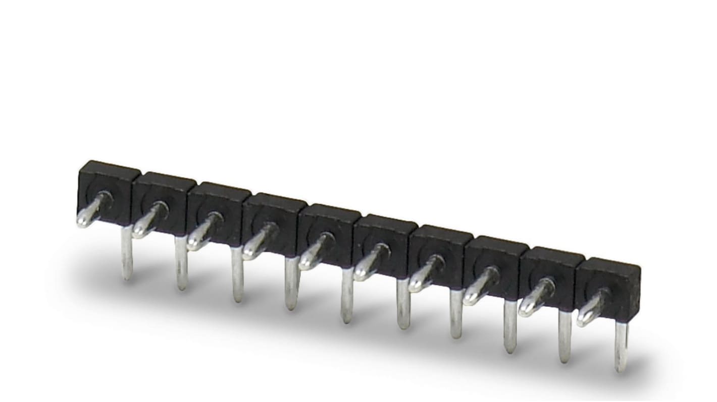 Phoenix Contact, 3.5mm Pitch, PST 1.0/11-H-3.5, 11 Way, Pluggable Terminal Block, Pin Header, Solder Termination,