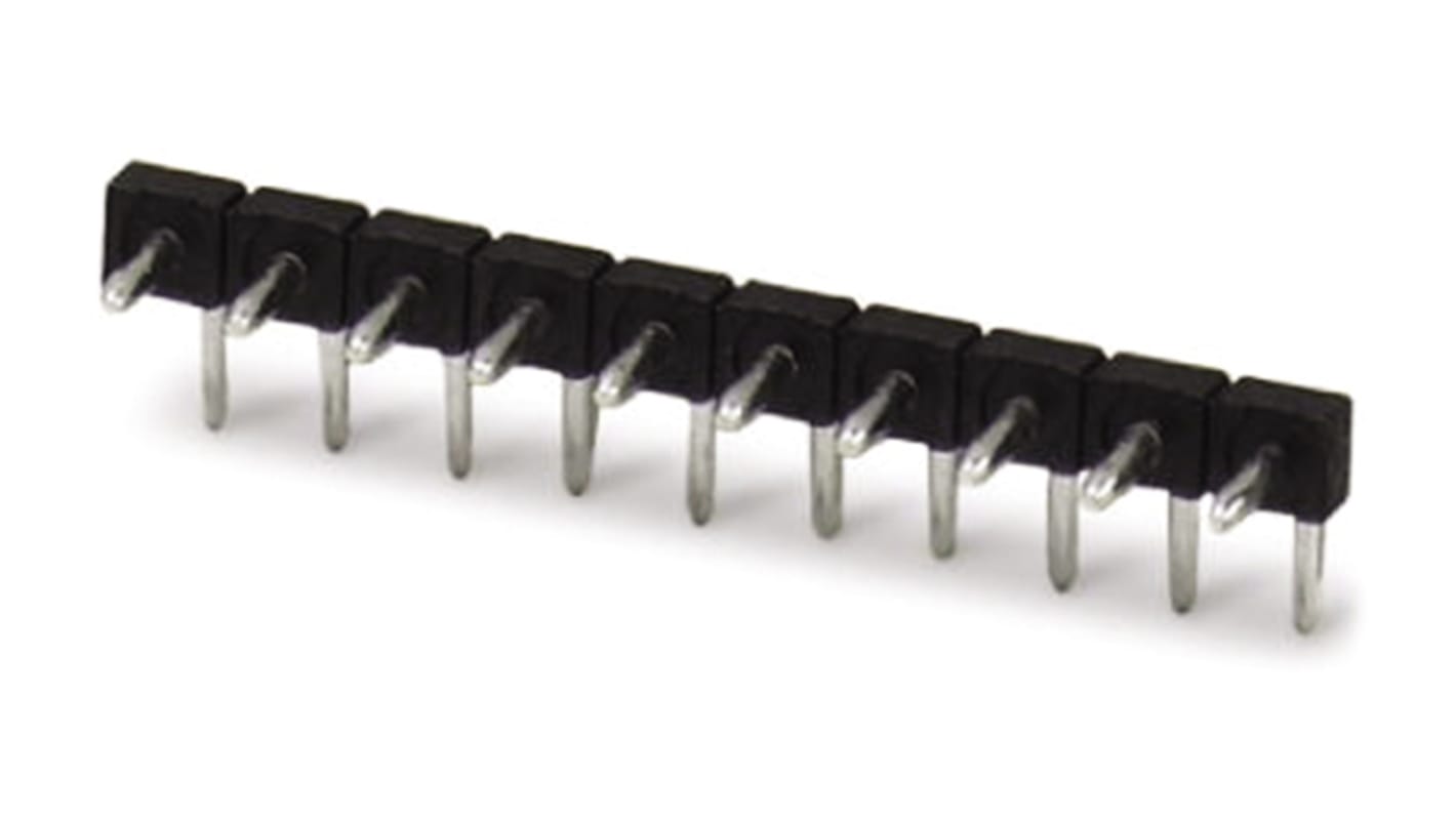 Phoenix Contact, 3.5mm Pitch, PST 1.0/23-H-3.5, 23 Way, Pluggable Terminal Block, Pin Header, Solder Termination,