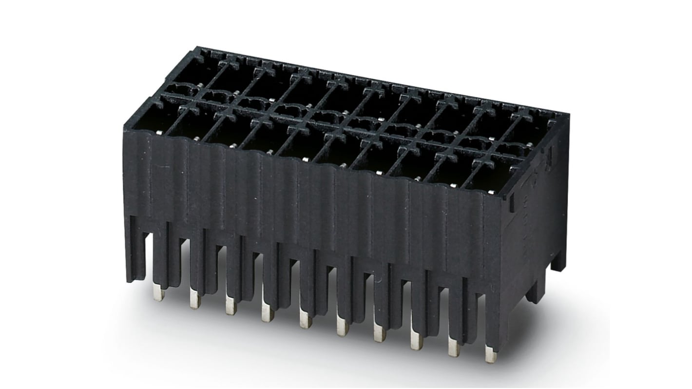 Phoenix Contact, 3.81mm Pitch, MCDNV 1.5/11-G1-3.81 P26THR, 11 Way, Pluggable Terminal Block, Header, Solder