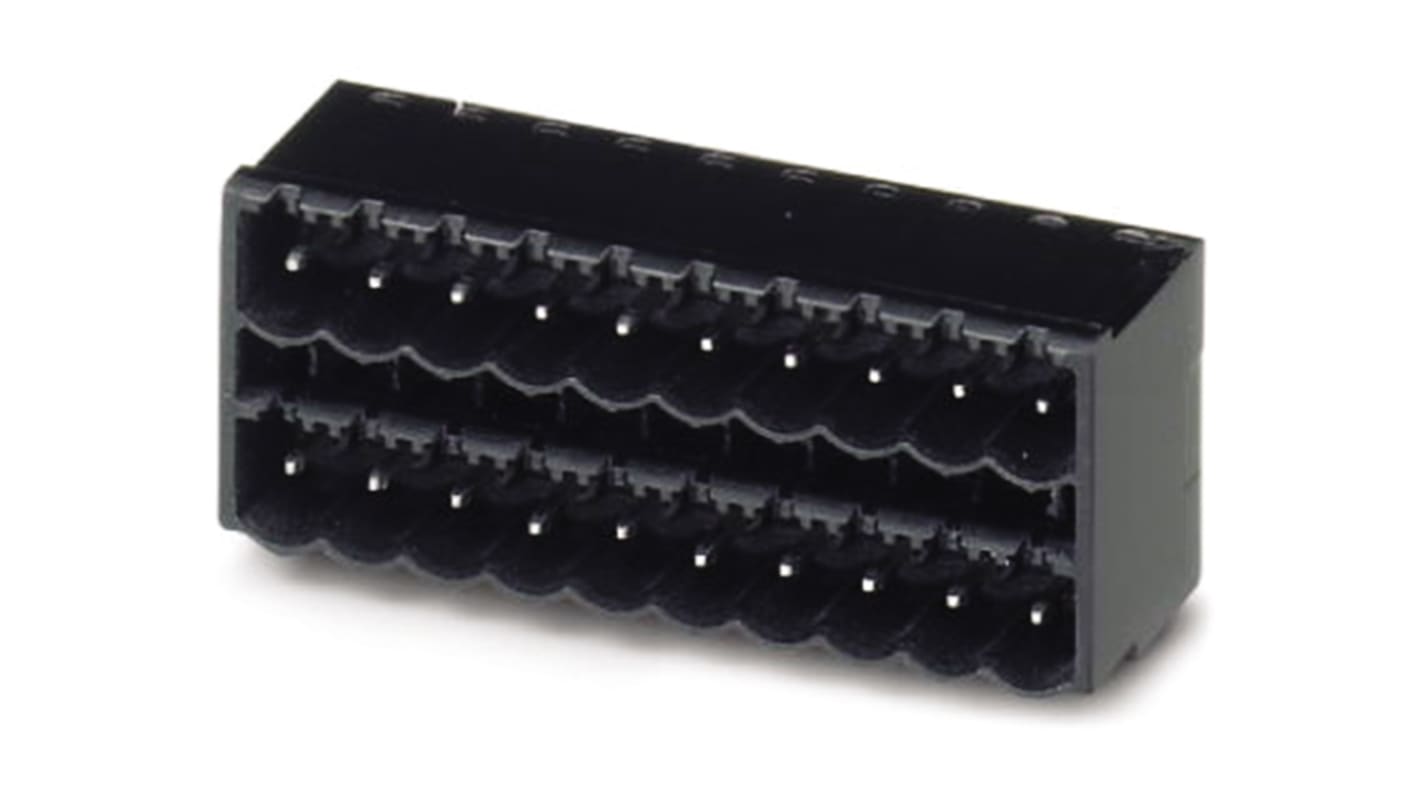 Phoenix Contact 5.08mm Pitch 3 Way Right Angle Pluggable Terminal Block, Header, Through Hole, Solder Termination