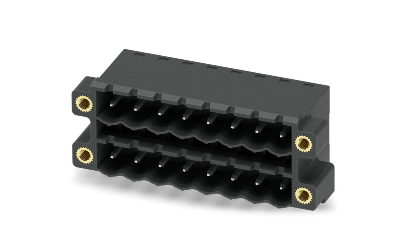 Phoenix Contact, 5.08mm Pitch, CCDN 2.5/ 8-G1F-5.08 P26 THR, 8 Way, Right Angle, Pluggable Terminal Block, Header,