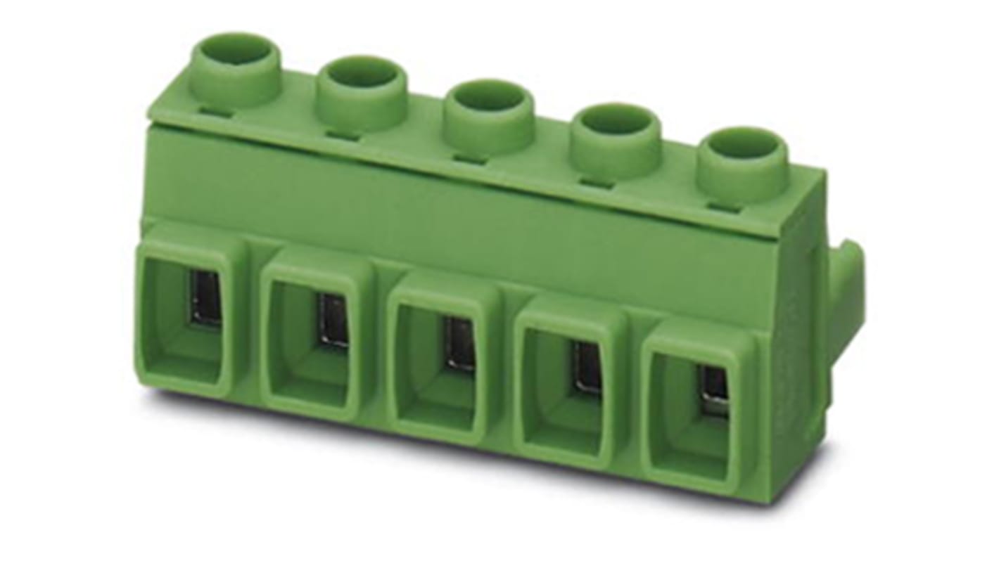 Phoenix Contact, 7.62mm Pitch, GMSTB 2.5 HCV/ 8-ST-7.62, 8 Way, , Pluggable Terminal Block, Plug, Cable Mount, Screw