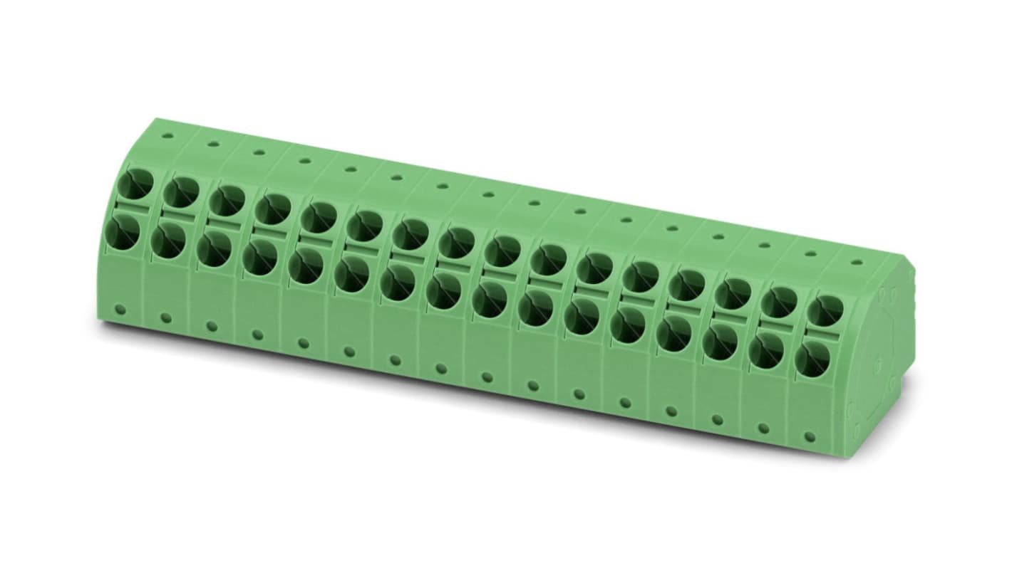 Phoenix Contact, 5mm Pitch, PTDA 2.5/16-PH-5.0, 16 Way, Pluggable Terminal Block, Plug, Spring Cage Termination, 1725679