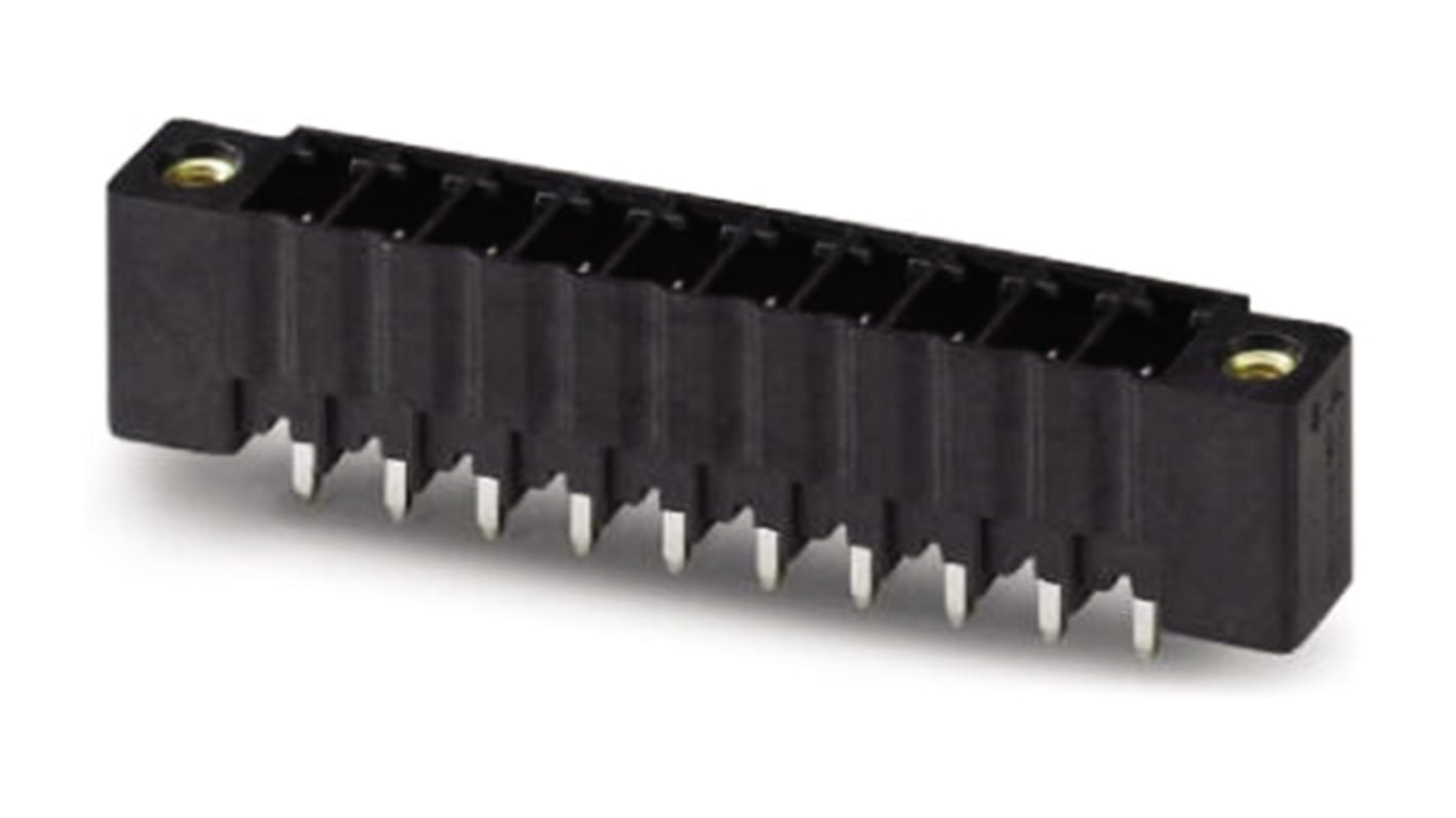 Phoenix Contact, 3.5mm Pitch, MCV 1.5/ 2-GF-3.5 P26 THR, 2 Way, Pluggable Terminal Block, Header, Solder Termination,