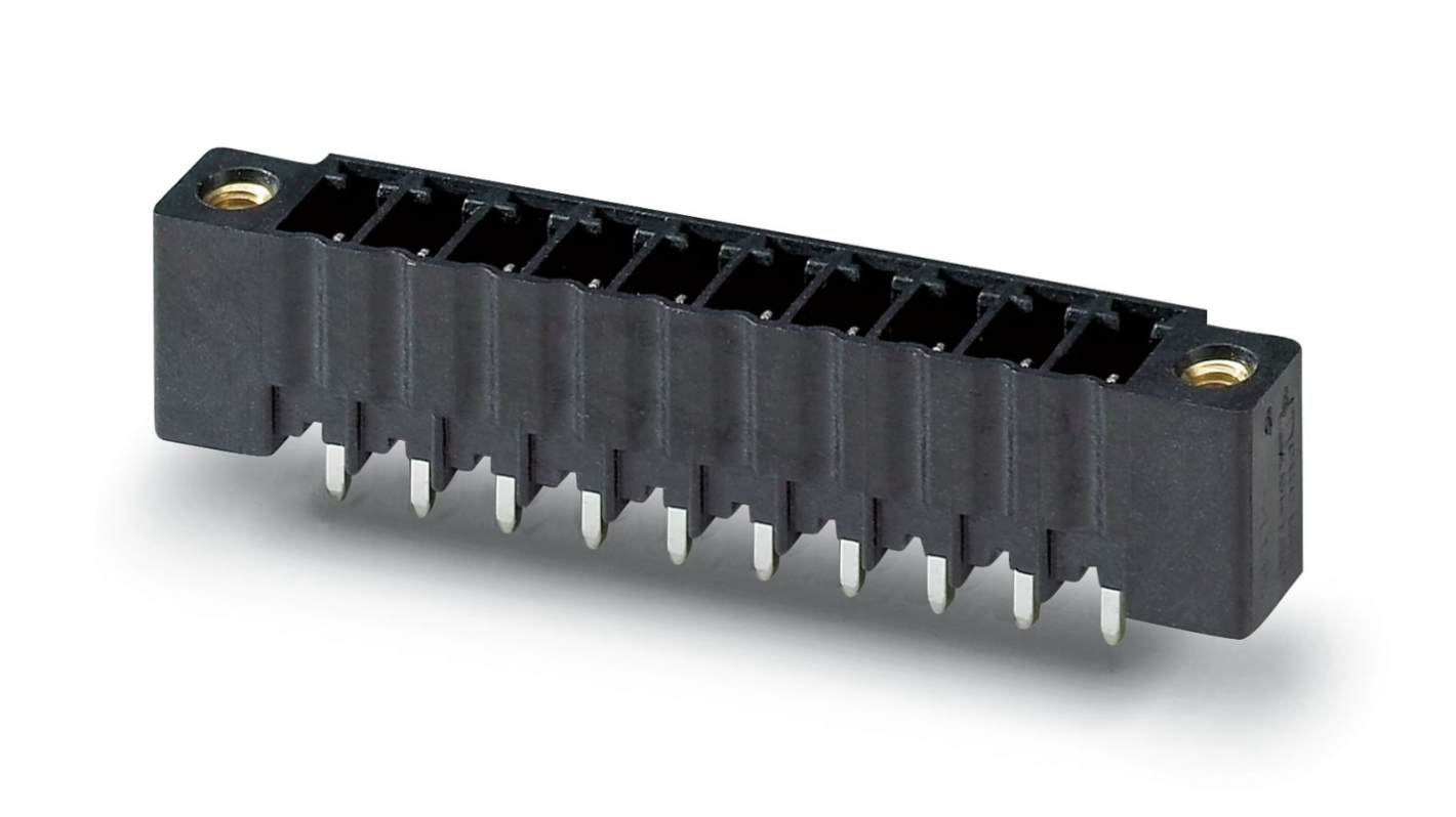 Phoenix Contact, 3.5mm Pitch, MCV 1.5/ 5-GF-3.5 P26 THR, 5 Way, Pluggable Terminal Block, Header, Solder Termination,