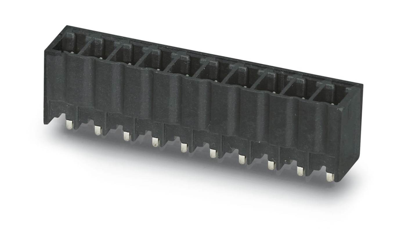 Phoenix Contact, 3.5mm Pitch, MCV 1.5/ 4-G-3.5 P14 THRR32, 4 Way, Pluggable Terminal Block, Header, Solder Termination,